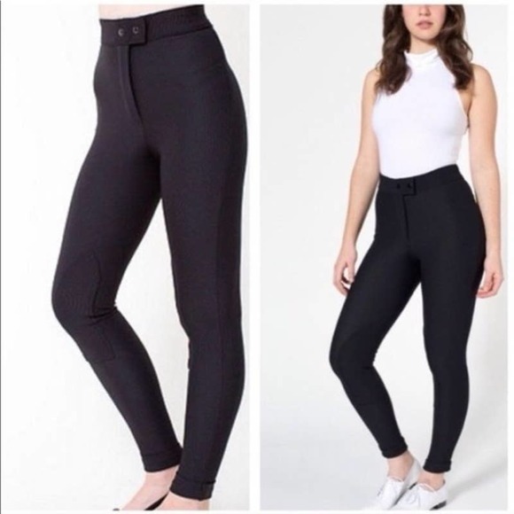 American Apparel Pants - American Apparel Riding Pants Womens X Small Black Stretch Buckle Front Pull On